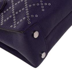 مملوكة مسبقًا حقيبة يد مايكل كورس ميني ميرسر جلد أرجواني