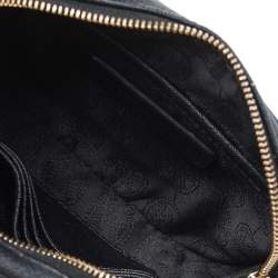 Pre Owned Michael Kors Black Leather Mini Jet Set Crossbody Bag