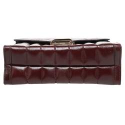 Pre Owned حقيبة كتف مايكل كورس جلد مبطن عنابي بقلاب