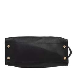 Pre Owned Michael Kors Black Leather Hamilton Tote 