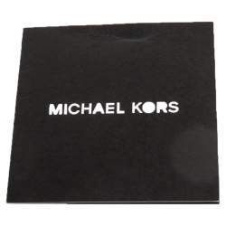 Pre Owned Michael Kors Navy Blue Leather And Signature Coated Canvas Russel Backpack