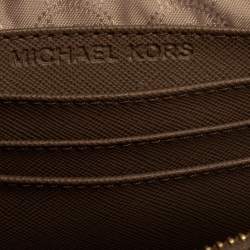 Pre Owned Michael Kors Dark Beige Leather Mini Selma Crossbody Bag