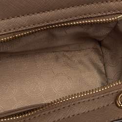 Pre Owned Michael Kors Dark Beige Leather Mini Selma Crossbody Bag