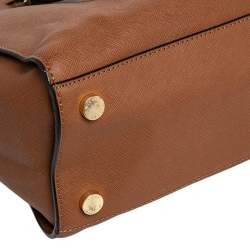 Pre Owned MICHAEL Michael Kors Brown Leather Large Selma Satchel