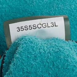 Pre Owned حقيبة يد توتس مايكل كورس كولغات غراب جلد أزرق اكوا