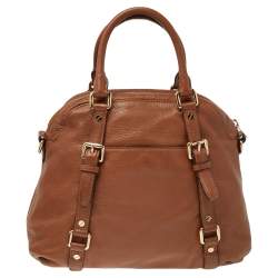 Pre Owned Michael Kors Brown Leather Bedford Satchel