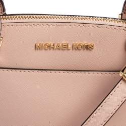 Pre Owned Michael Kors Pink Leather Large Emmy Dome Satchel