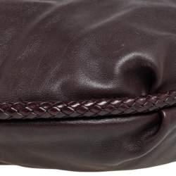 Pre Owned Michael Kors Dark Brown Leather Skorpios Hobo