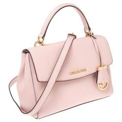 Pre Owned Michael Kors Pink Leather Small Ava Top Handle Bag