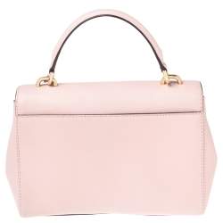 Pre Owned Michael Kors Pink Leather Small Ava Top Handle Bag