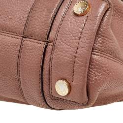 مملوكة مسبقًا حقيبة ساتشل مايكل كورس يد مضفرة ناعومي جلد بني