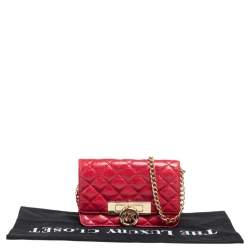 Pre Owned Michael Kors Red Quilted Leather Flap Crossbody Bag
