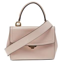 Pre Owned Michael Kors Pink Leather Ava Top Handle Bag