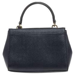 Pre Owned Michael Kors Black Leather Ava Top Handle Bag