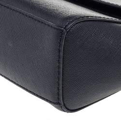 Pre Owned Michael Kors Black Leather Ava Top Handle Bag