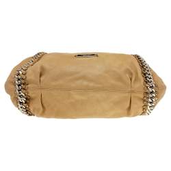 Michael Kors Beige Leather ID Chain Hobo