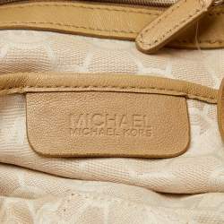 Michael Kors Beige Leather ID Chain Hobo