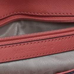 Pre Owned Michael Kors Coral Leather Small Ava Top Handle Bag