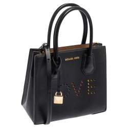 Pre Owned حقيبة يد مايكل مايكل كورس ميني ميرسر جلد أسود