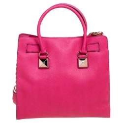 Pre Owned حقيبة مايكل مايكل كورس هاميلتون نورث ساوث كبيرة جلد أحمر