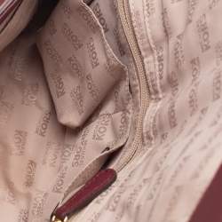 Pre Owned MICHAEL Michael Kors Red Leather Jamey Top Handle Bag