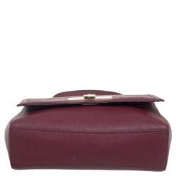 Pre Owned MICHAEL Michael Kors Red Leather Jamey Top Handle Bag