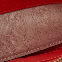 Pre Owned محفظة مايكل كورس سحاب محيط بيدفورد جلد برتقالى 