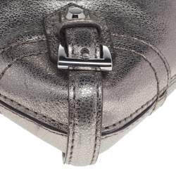 Pre Owned حقيبة معصم كلاتش مايكل كورس ميتالك جلد فالون فضى ميتالك 