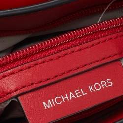 Michael Kors Red Leather Piper Flap Shoulder Bag