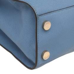 مملوكة مسبقًا حقيبة كتف مايكل مايكل كورس ديلون جلد سافيانو أزرق 