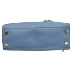 مملوكة مسبقًا حقيبة كتف مايكل مايكل كورس ديلون جلد سافيانو أزرق 