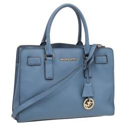 مملوكة مسبقًا حقيبة كتف مايكل مايكل كورس ديلون جلد سافيانو أزرق 