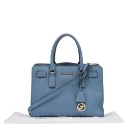 مملوكة مسبقًا حقيبة كتف مايكل مايكل كورس ديلون جلد سافيانو أزرق 