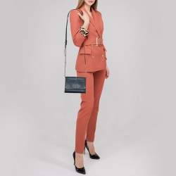 Pre Owned حقيبة كروس مايكل كورس قلاب جيت سيت جلد كحلى 