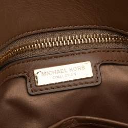 Pre Owned حقيبة يد توتس مايكل كور س كولكشن كاسي جلد ثعبان بني فاتح