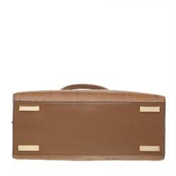 Pre Owned حقيبة يد توتس مايكل كورس كولكشن كاسي جلد ثعبان بني فاتح