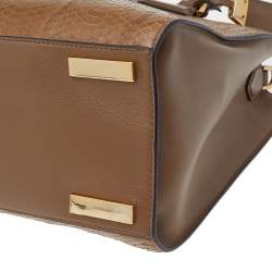 Pre Owned حقيبة يد توتس مايكل كورس كولكشن كاسي جلد ثعبان بني فاتح