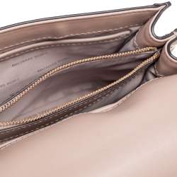 Pre Owned Michael Kors Beige Leather Whitney Shoulder Bag