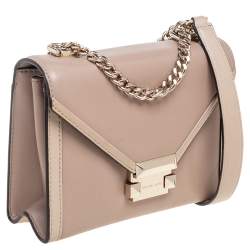 Pre Owned Michael Kors Beige Leather Whitney Shoulder Bag