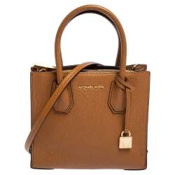 Michael Kors Brown Leather Mini Mercer Tote