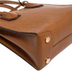 Pre Owned Michael Kors Brown Leather Mini Mercer Tote