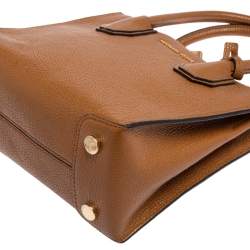 Pre Owned Michael Kors Brown Leather Mini Mercer Tote