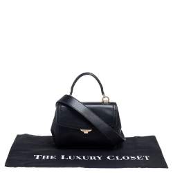Pre Owned Michael Kors Black Leather Ava Top Handle Bag