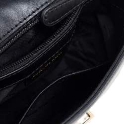 Pre Owned Michael Kors Black Leather Ava Top Handle Bag