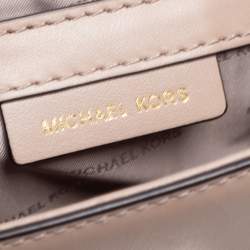 Pre Owned Michael Kors Beige Leather Ava Top Handle Bag