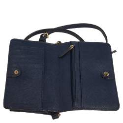 Pre Owned محفظة مايكل كورس جت ست ترافل متعددة الإستخدامات جلد أزرق