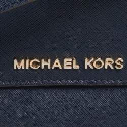 Pre Owned محفظة مايكل كورس جت ست ترافل متعددة الإستخدامات جلد أزرق