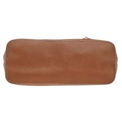 Pre Owned Michael Kors Brown Leather Large Jet Set Travel Tote