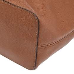 Pre Owned Michael Kors Brown Leather Large Jet Set Travel Tote