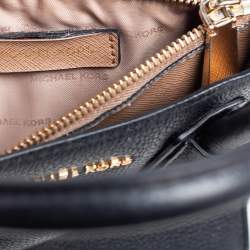 Pre Owned Michael Kors Black Leather Mini Mercer Tote